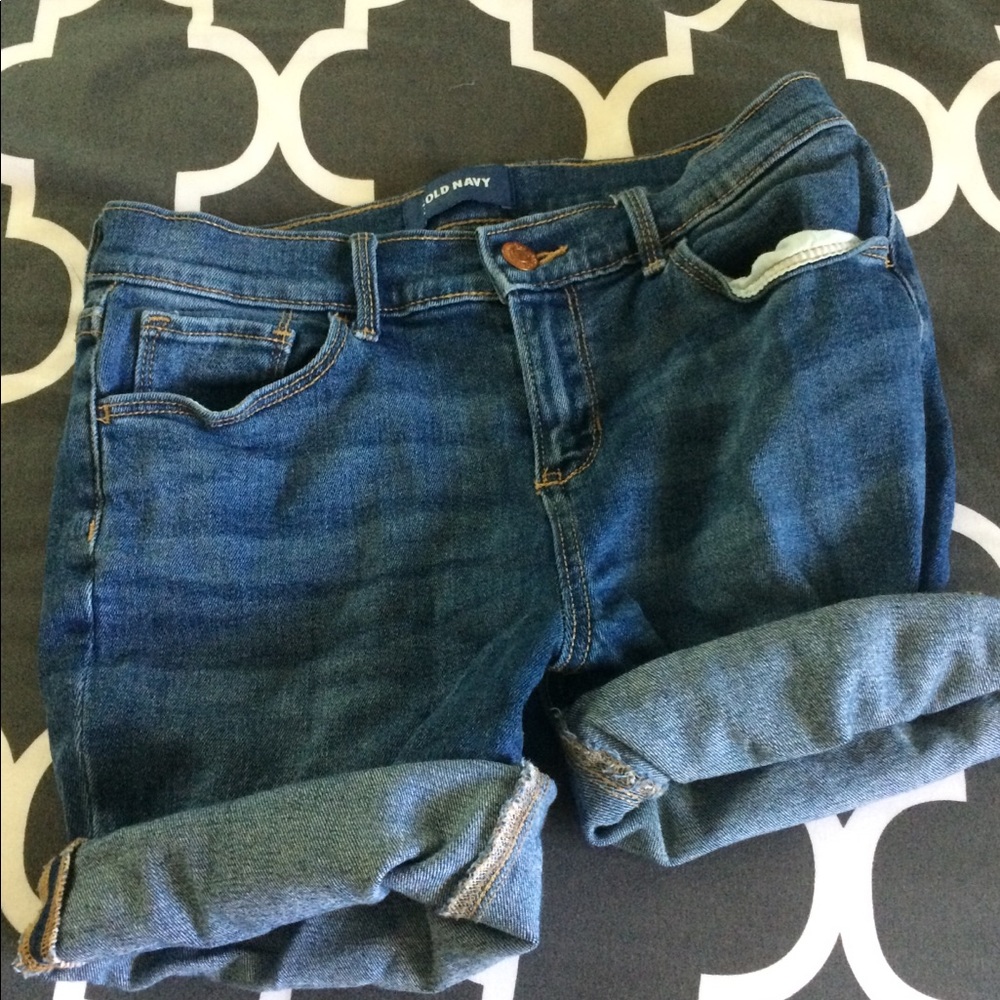Medium dark wash old navy Jean shorts